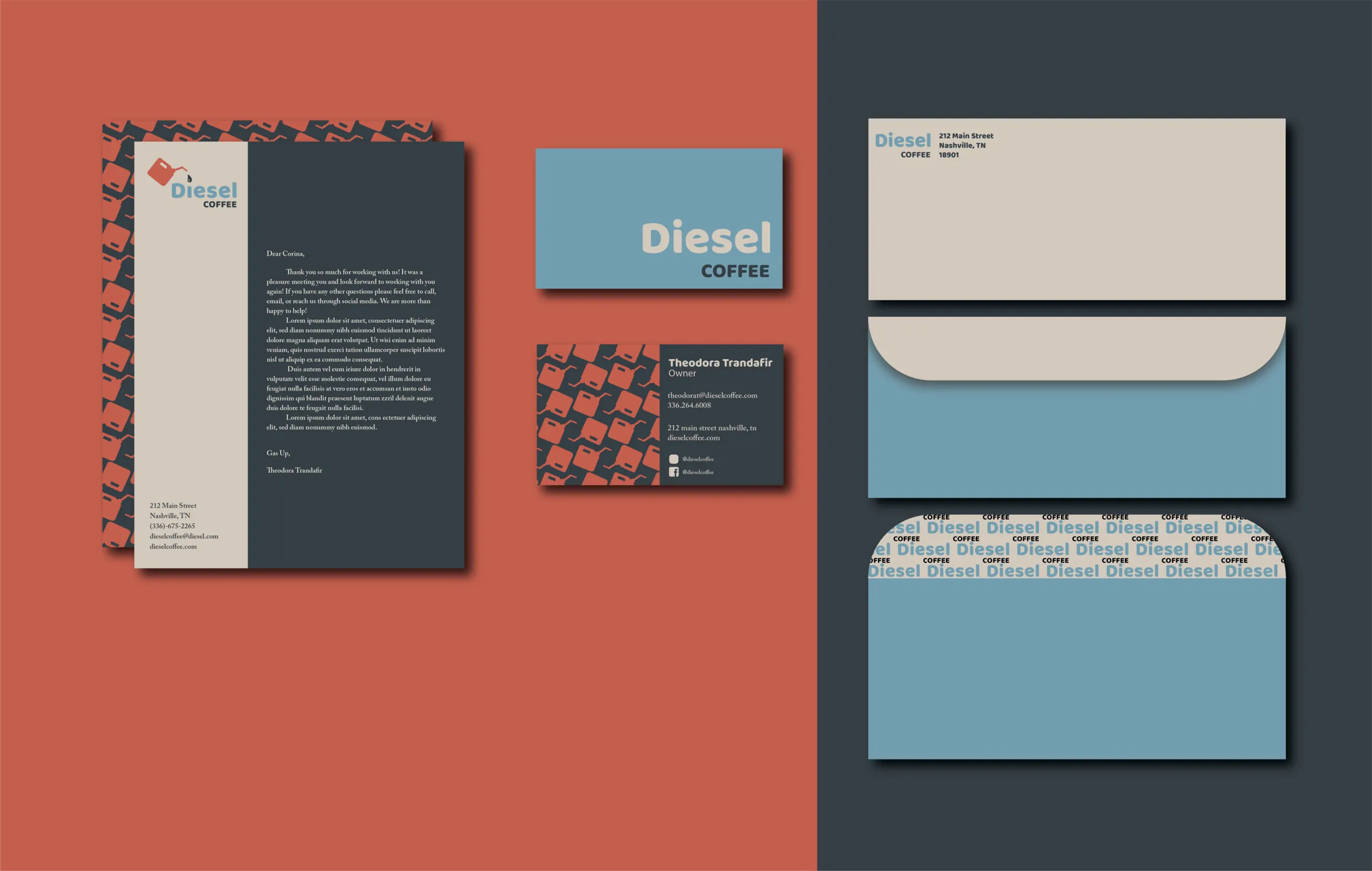 Diesel Coffee stationery