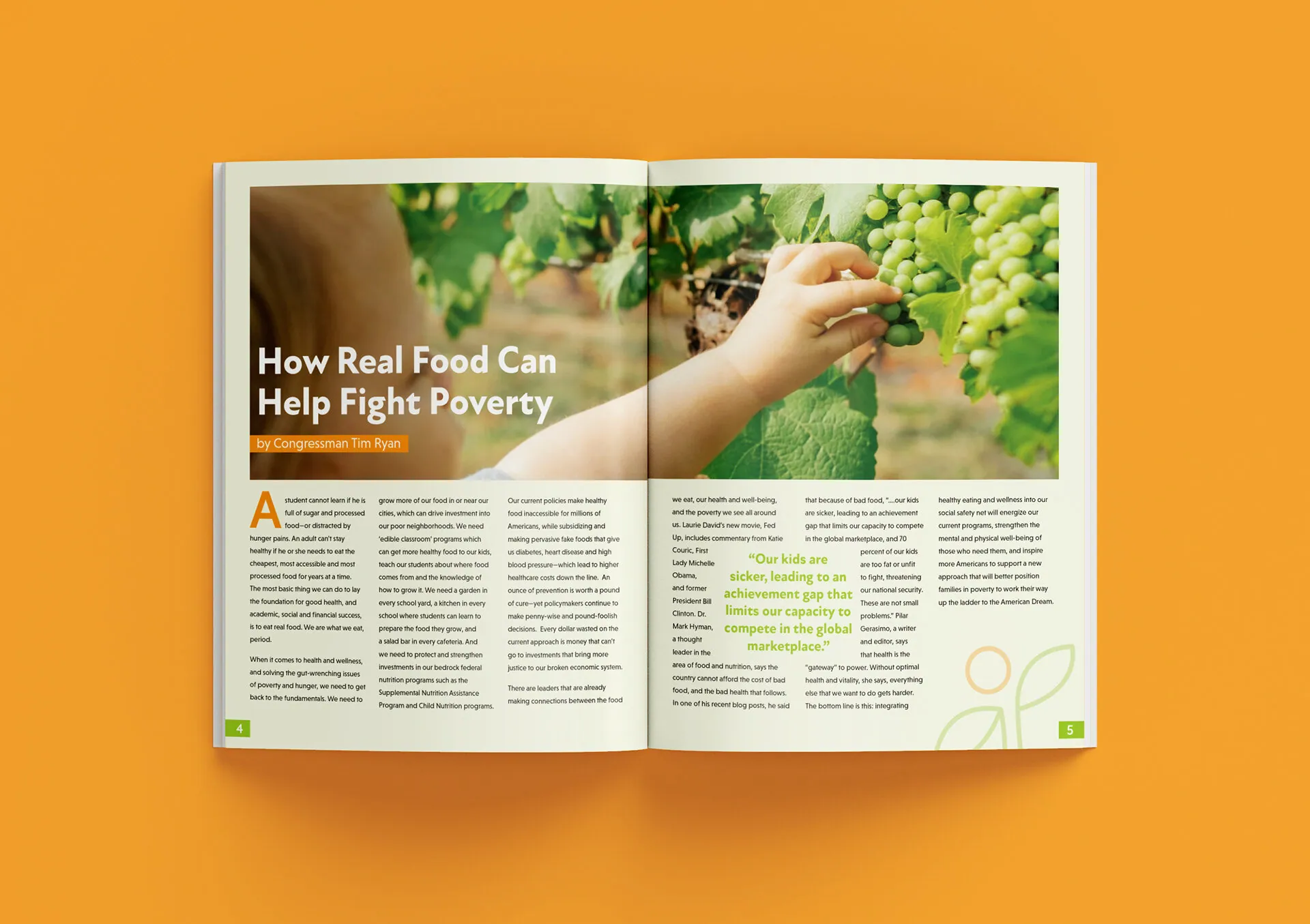 Magazine spread: How Real Food Can Help Fight Poverty
