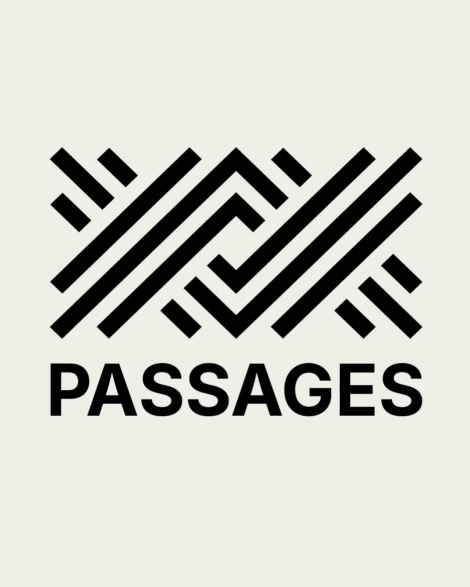 Passages symbol and bold wordmark from the brand guide
